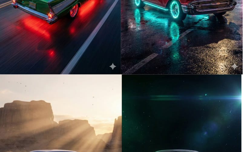 Retro-Futuristic Muscle Car Prompt