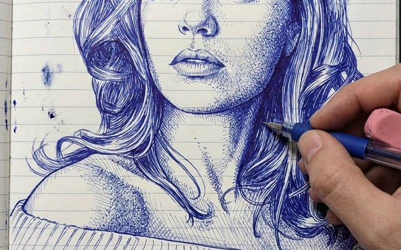 Prompt de Esboço de Desenho de Linha Estilo Foto