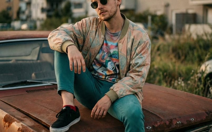 Urban Lifestyle Portrait on Rusted Vintage Car