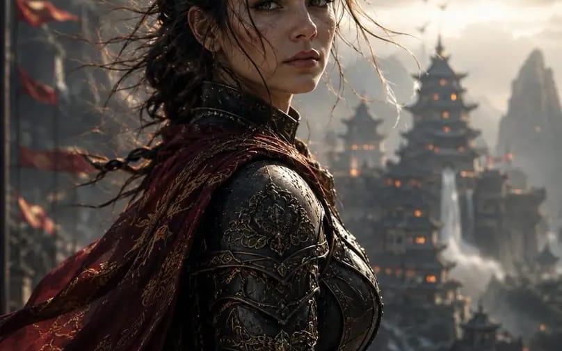Create a spectacular cinematic fantasy portrait of an elite