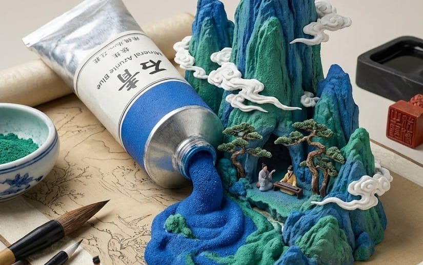 Chinese Landscape Painting Pigment Squeeze