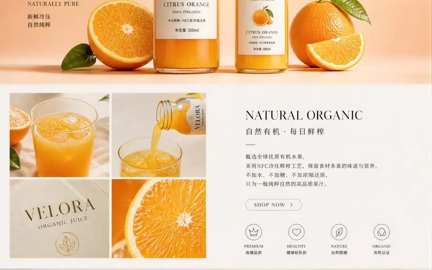 Create an ultra-premium e-commerce detail-page sales poster