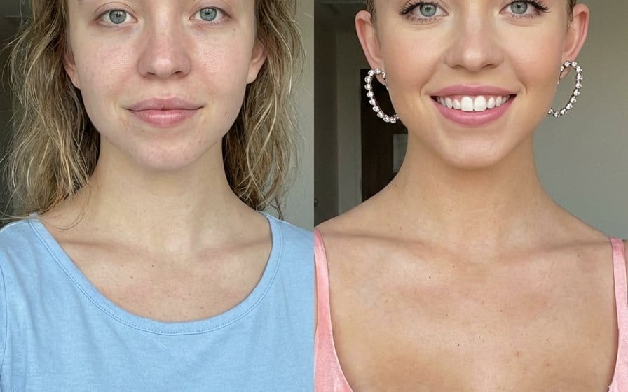 Day vs. Night Split Portrait Comparison