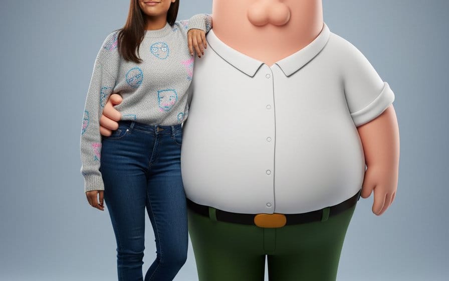 Hyper-realistic Portrait with Family Guy 3D Characters
