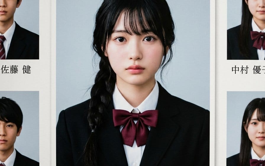 Japanese High School Yearbook Portrait