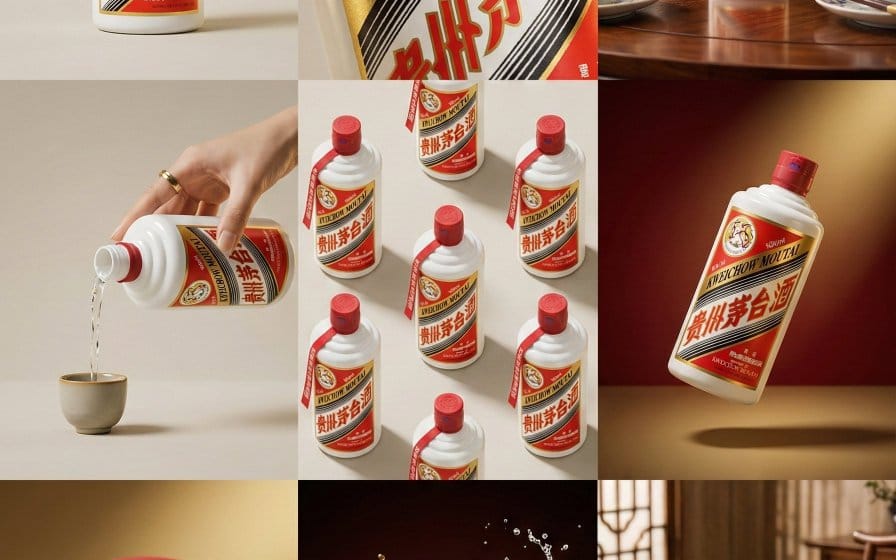 Moutai Brand 3x3 Storyboard Design Prompt