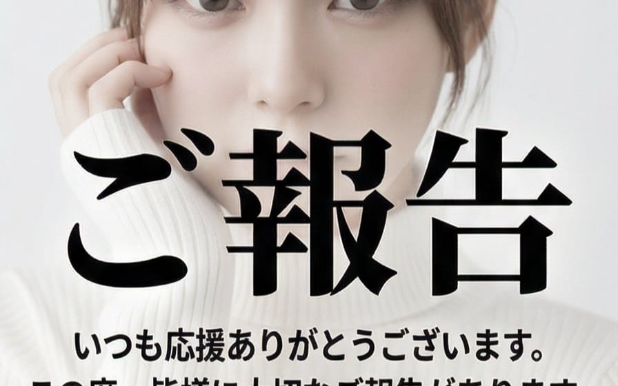 Multi-Angle Grid Portrait with Overlay Text (Japanese)