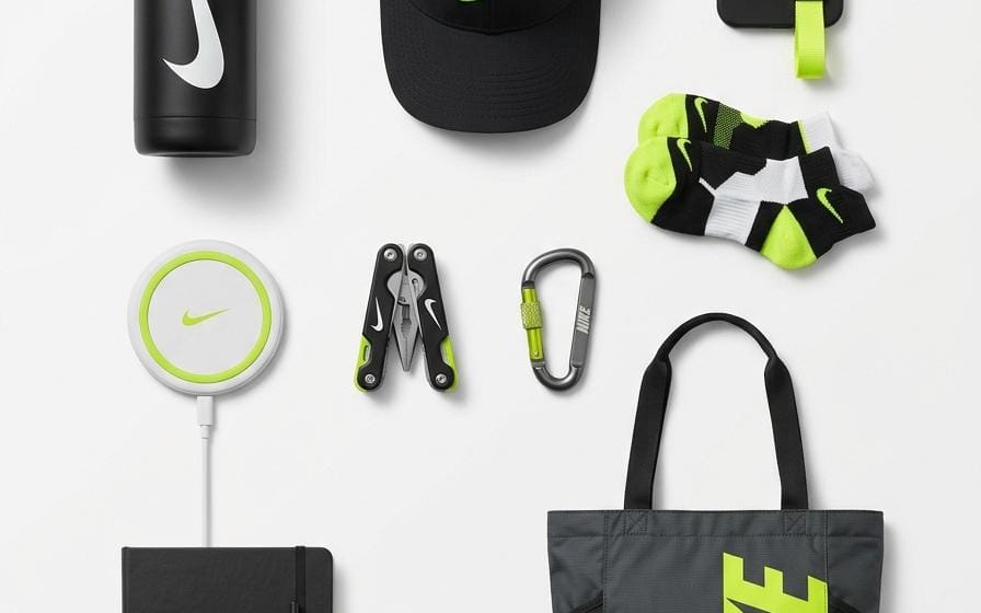 Collection Capsule de Produits de Marque Premium (Perspective Knolling)