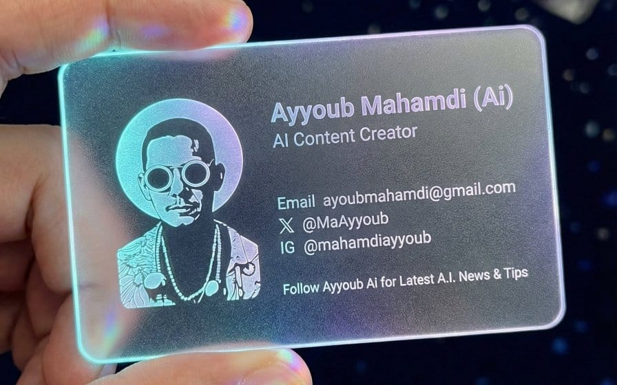 Realistic Cyber-Aesthetic Futuristic Business Card