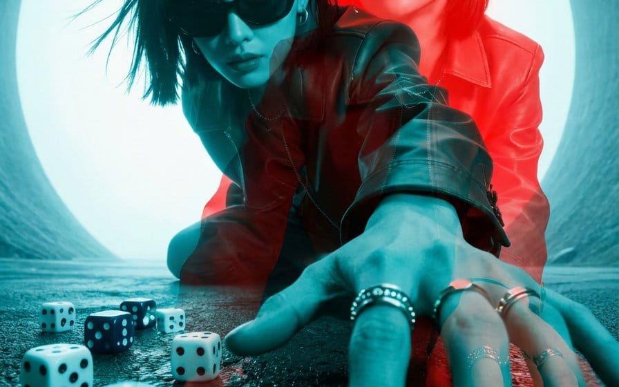 Red-Blue Double Exposure Effect