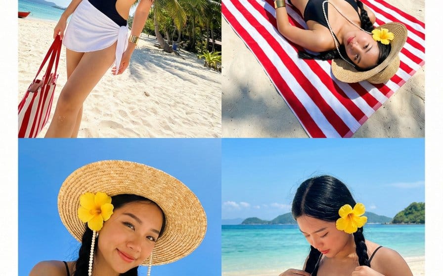 Tropical Beach Vacation Photo Collage