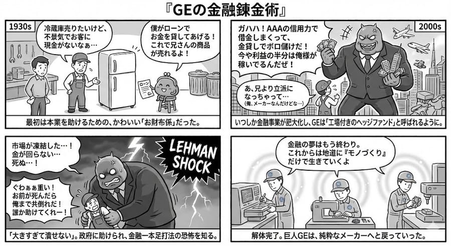 Generating 4-Panel Manga on GE's Financial History