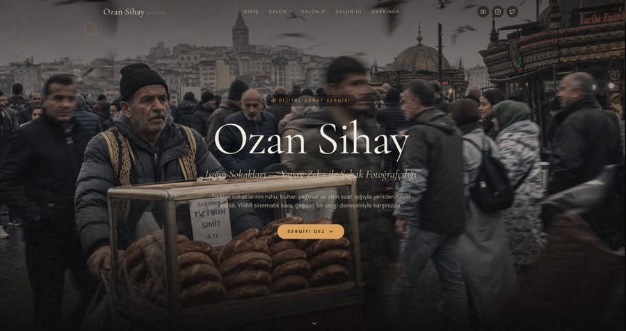 Cinematic Istanbul Gallery Website Hero