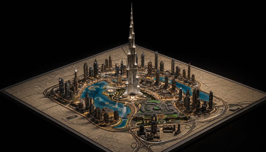 Mô hình thành phố Dubai thu nhỏ sang trọng