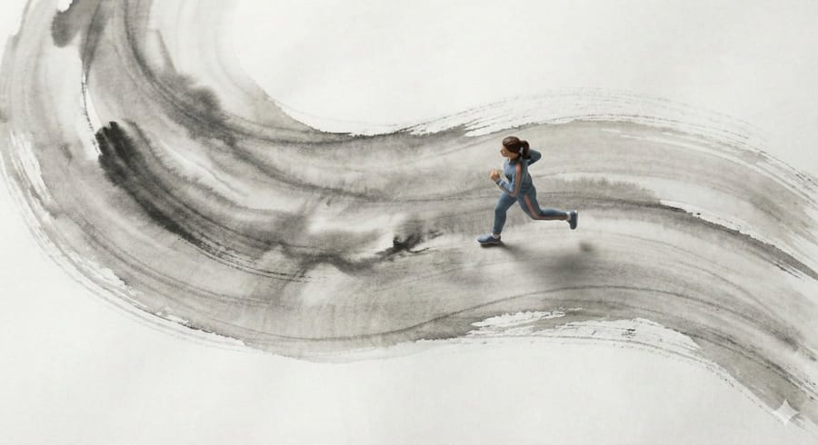 Miniature Ink Movement Image Generation Prompt