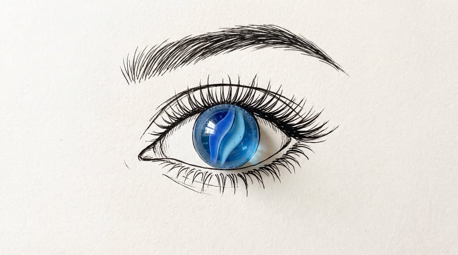 Minimalist Mixed-Media Eye Illustration