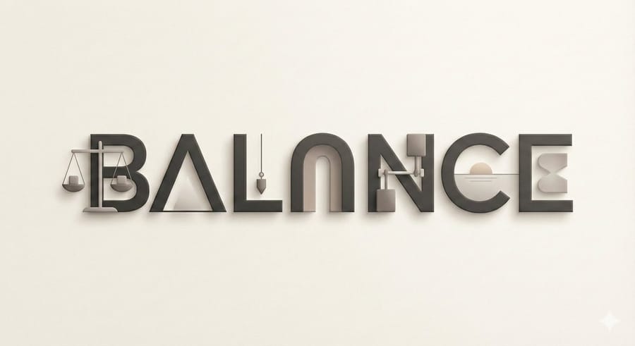 Minimalist Typographic Illustration Conveying Meaning