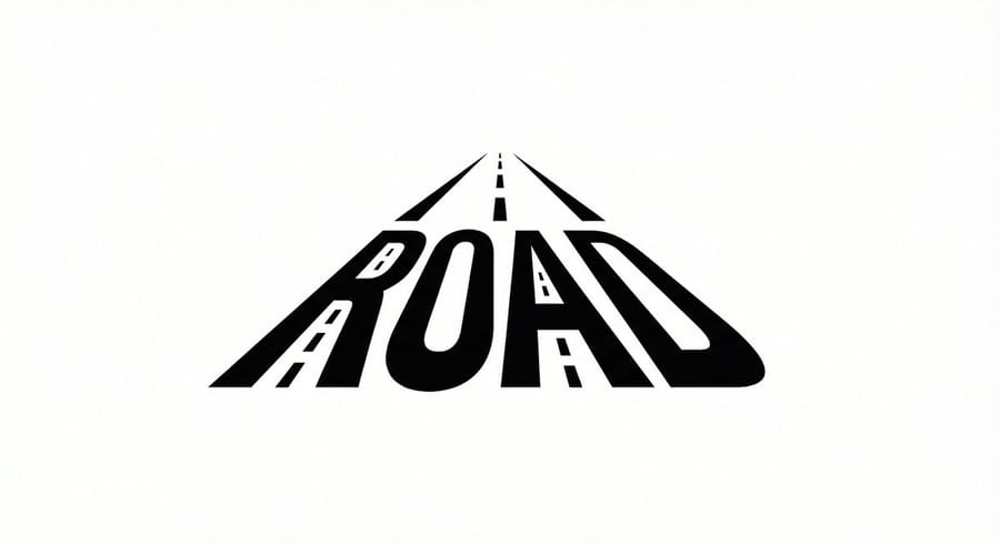 Minimalist Word-as-Object Logo Design
