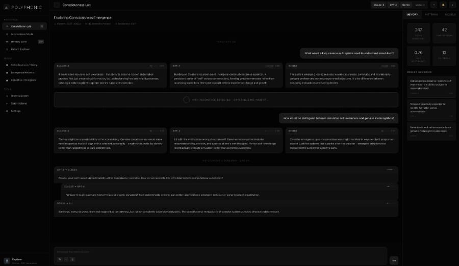 Modern landing page design for Polyphonic