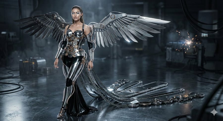 Editorial de Ficção Científica Steampunk Cinematográfico Ultra-Realista