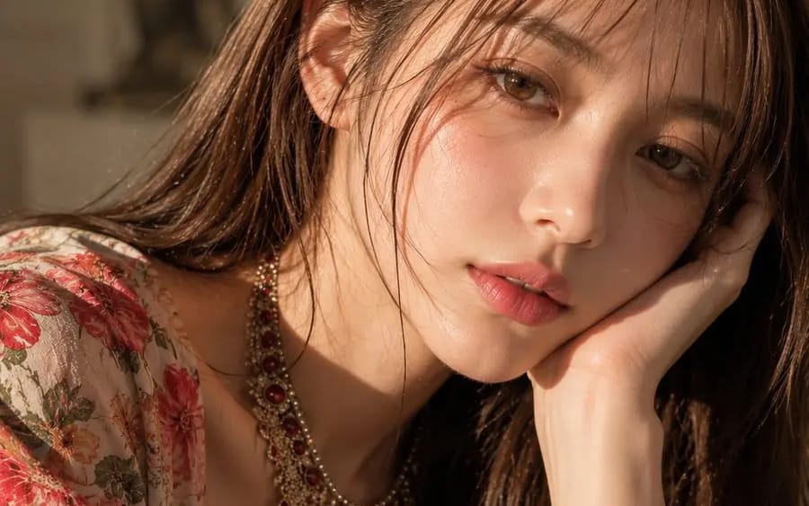 Ultra-realistic cinematic close-up portrait of a beautiful