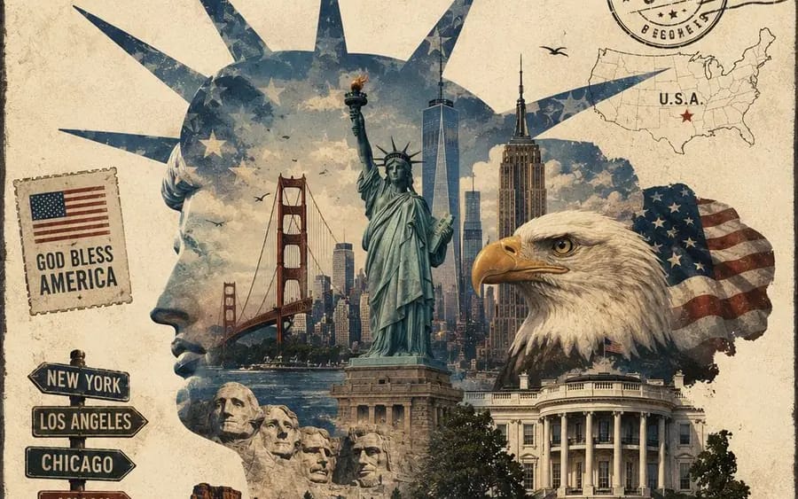 Create a premium vintage editorial travel poster for City
