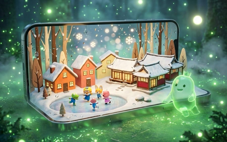 3D Pororo Winter Village Breaking the Fourth Wall