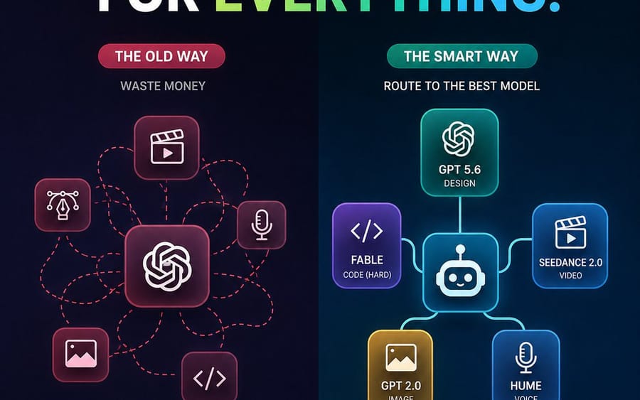 AI Model Routing Comparison Infographic
