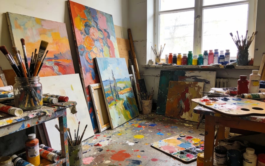 Artist's Messy Studio