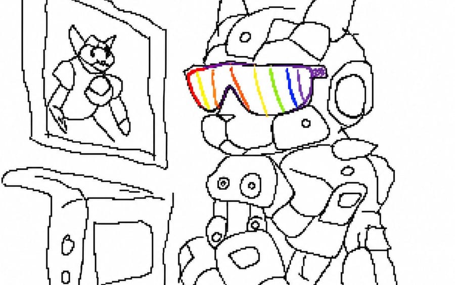 Ritratto imbarazzante in stile MS Paint