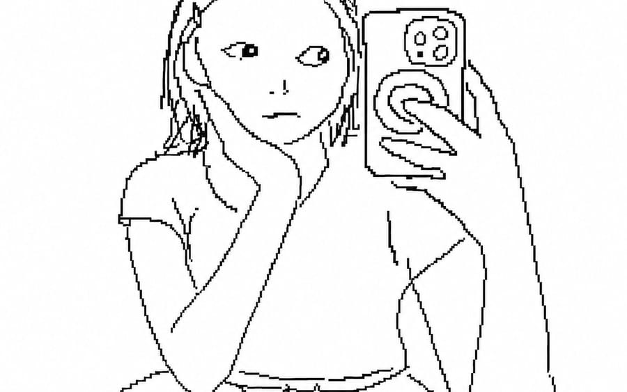 Filtro MS Paint disegnato male