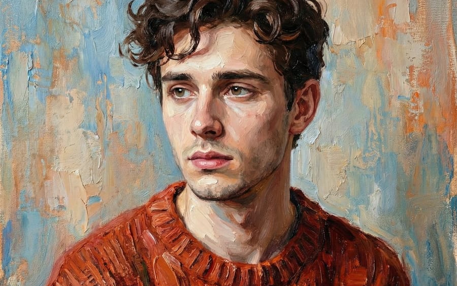 Digital Oil-Painted Bust Portrait
