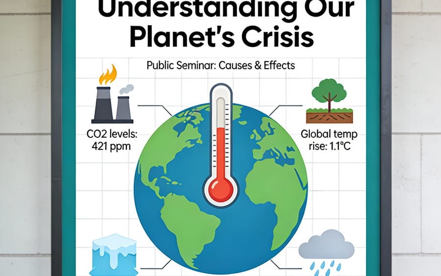 Informative Climate Change Seminar Poster