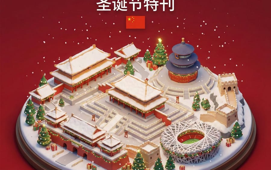 Isometric 3D Miniature City Diorama with Holiday Theme