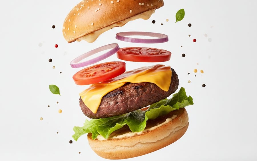 Macro Product Photography for Floating Food