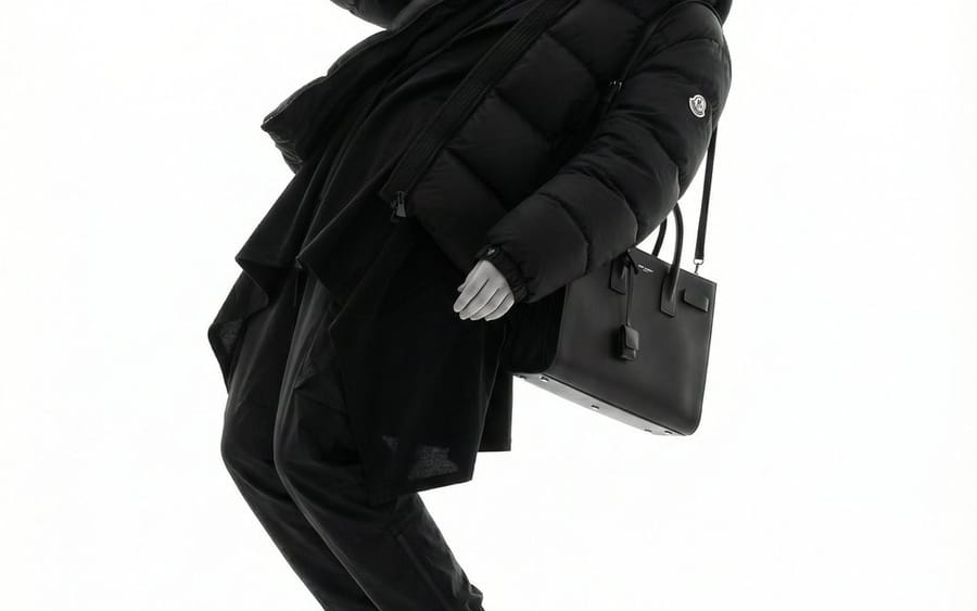 Monochrome Hypebeast Editorial with Airborne Action