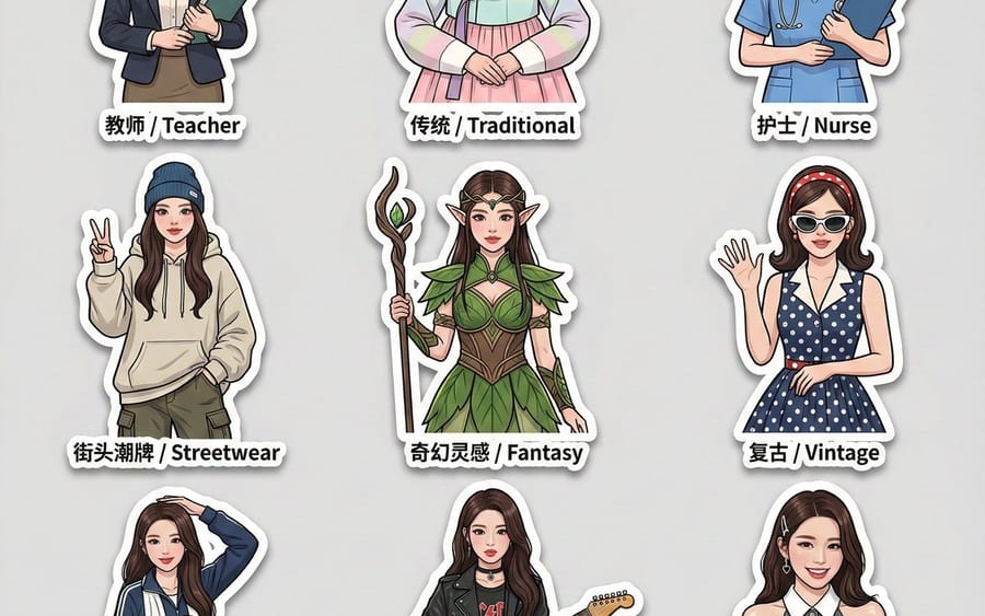 Multi-Style Sticker Pack Generator