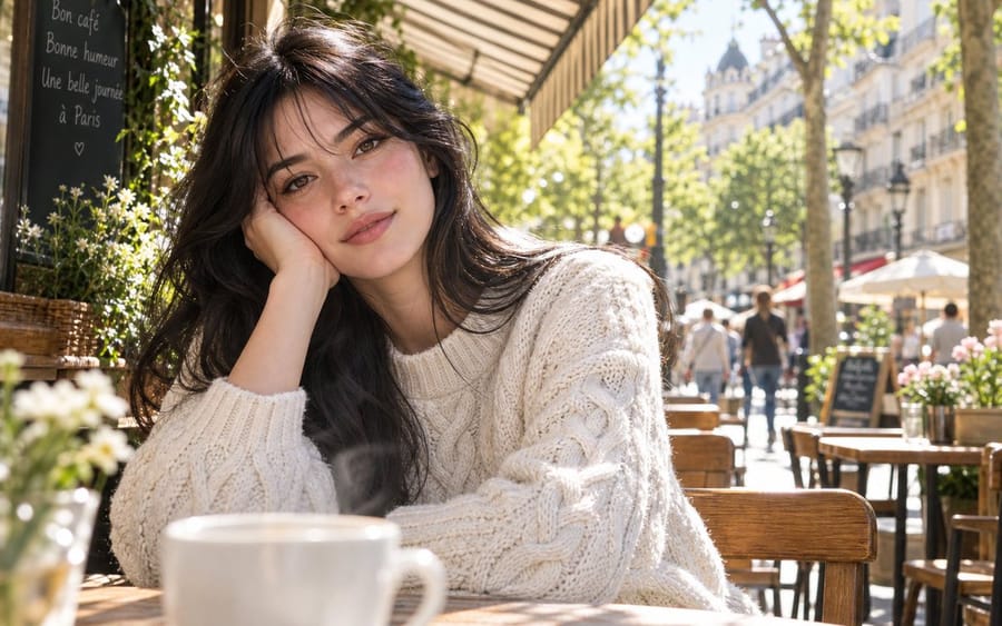 Sunny Paris Café Portrait