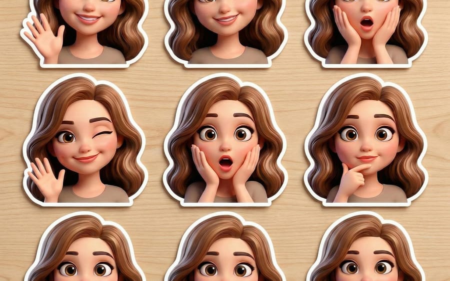 Autocollants d'avatar style Pixar avec verrouillage d'identité