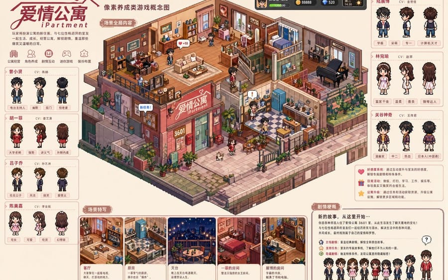 Prompt per concept di gioco in pixel art