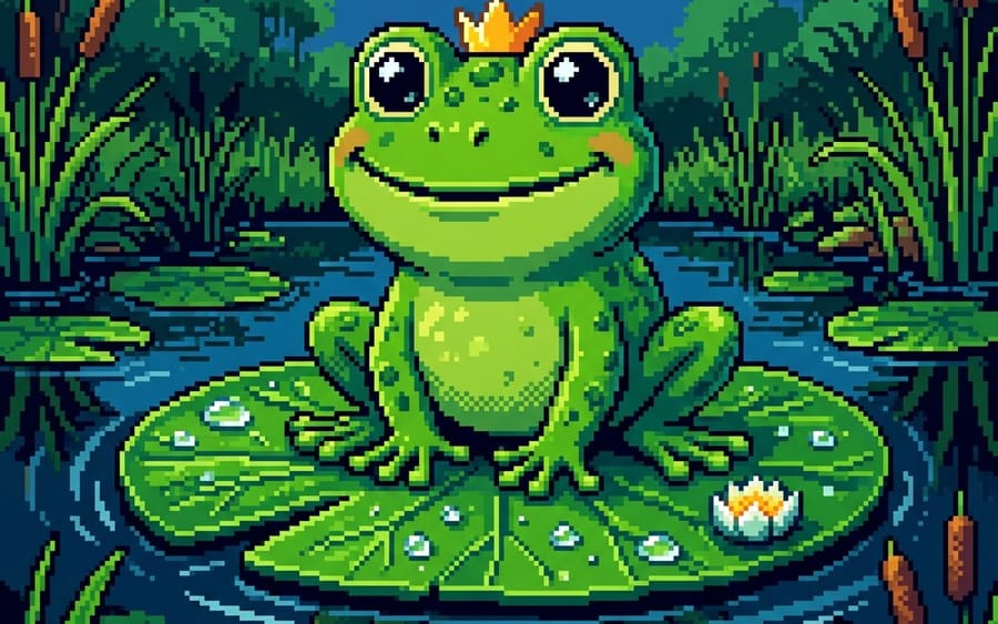 Imagen de animal de caricatura pixelada