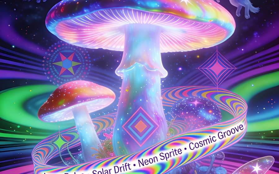 Psychedelic Music Festival Poster "Ethereal Bloom"