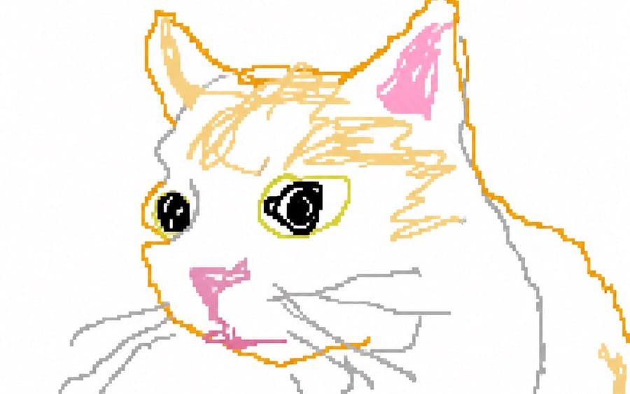 Trasformazione Scribbly in stile MS Paint