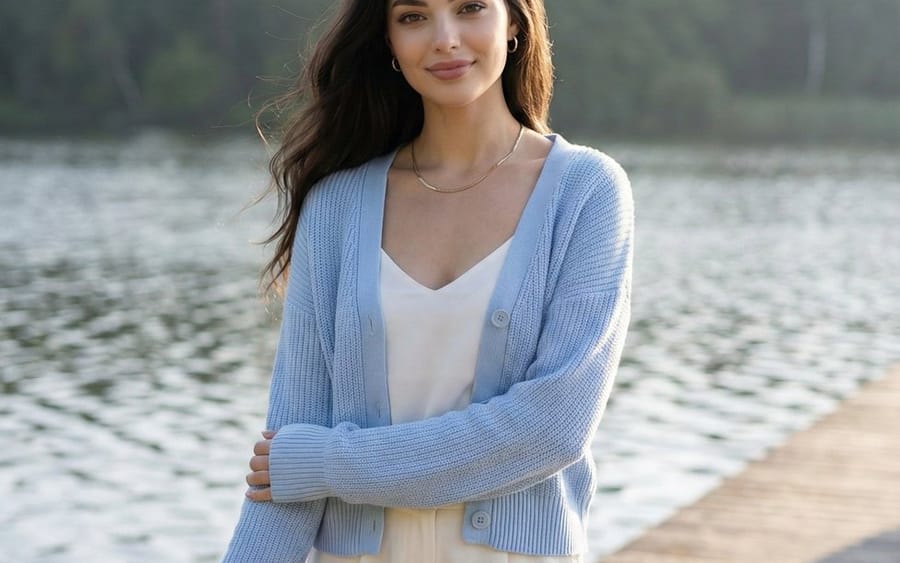 Serene Lakeside Pier Portrait Prompt