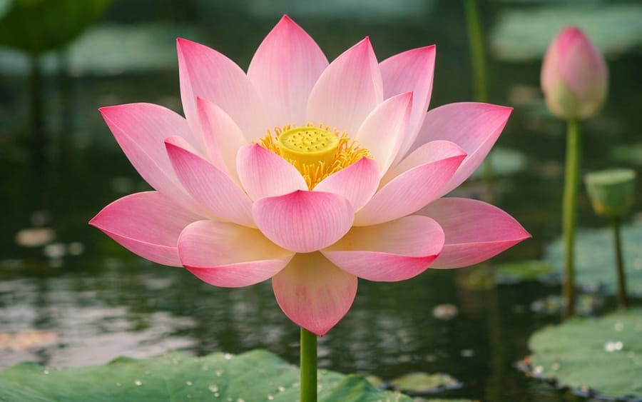 Simple Image Generation Prompt for a Lotus Scene