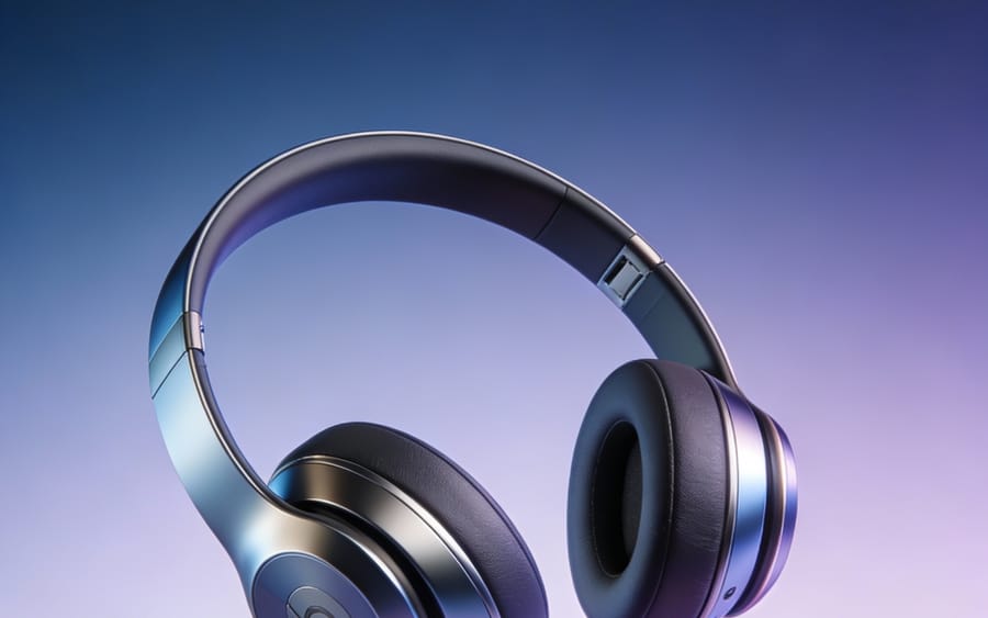 Sleek Minimalist Wireless Headphone Ad