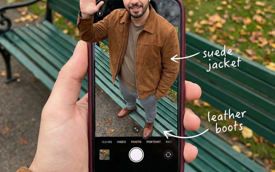 Smartphone Screen Stepping Out Optical Illusion Prompt