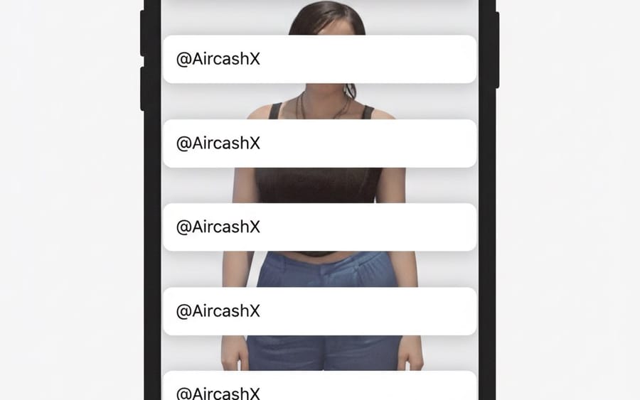 Studio Portrait with Digital UI Overlay