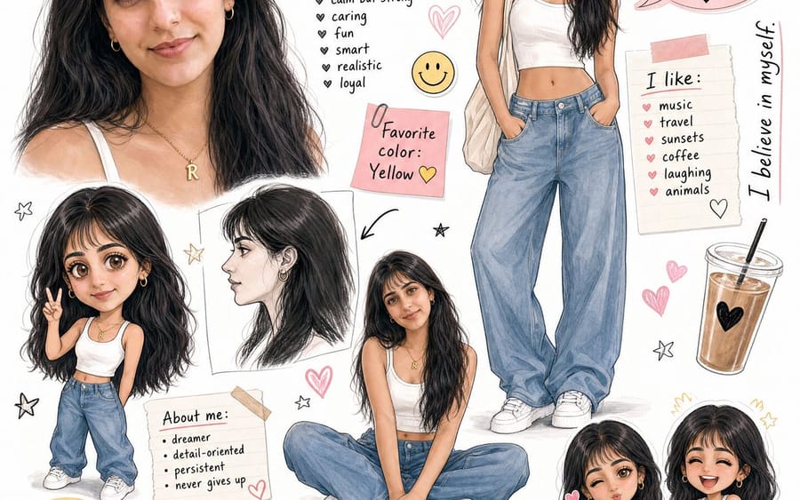 Fiche de design de personnage Ruzaina