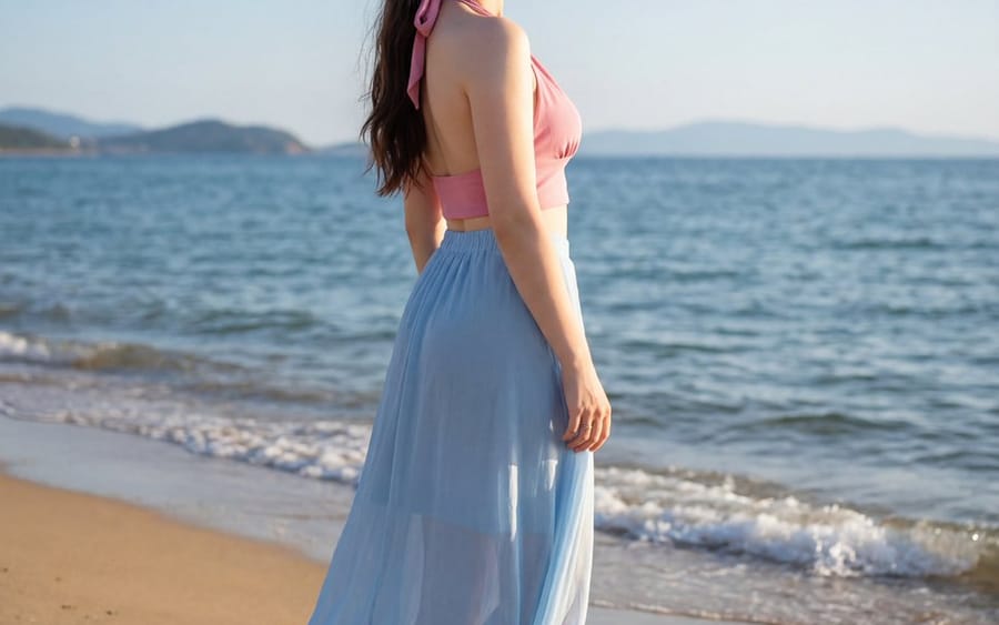 Sun-Kissed Beach Portrait with Identity Lock